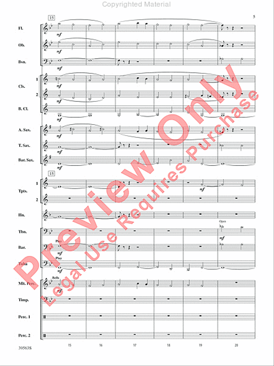 Academic Festival Overture Concert Band scores gallery preview page 6