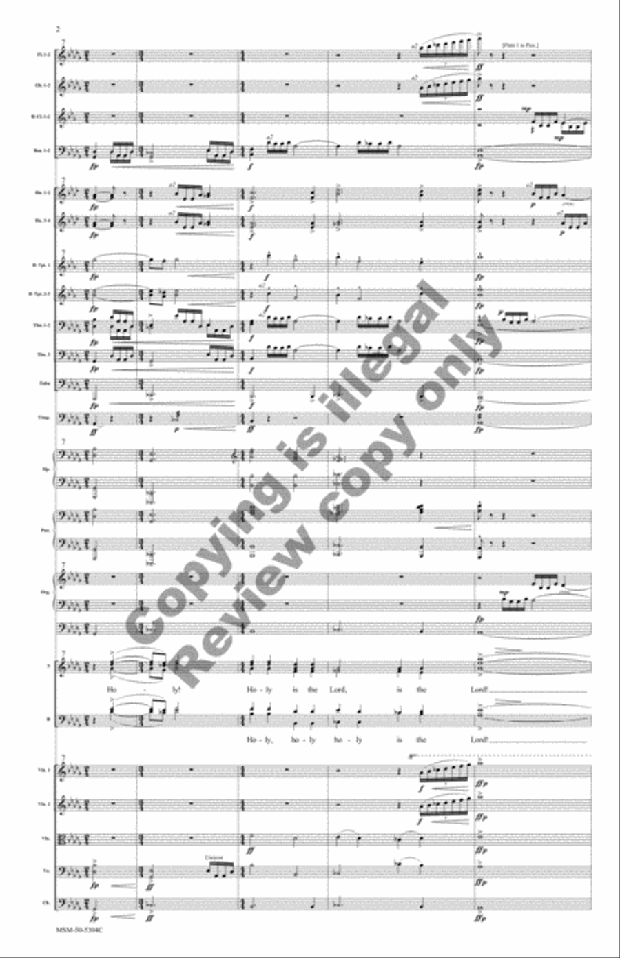 Holy, Holy, Holy (Orchestral Score) Choir scores gallery preview page 4