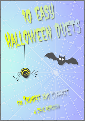 Book cover for 10 Easy Halloween Duets for Trumpet and Clarinet