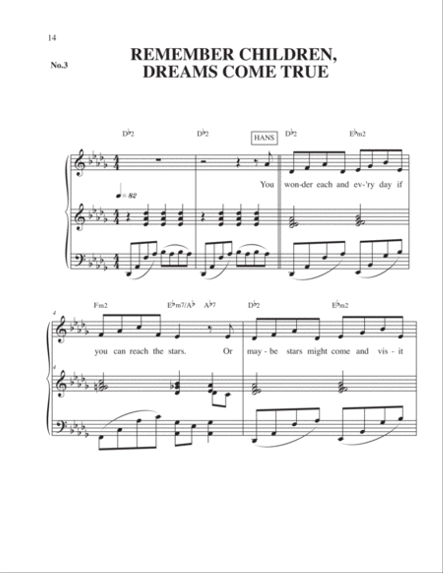 REMEMBER, CHILDREN, DREAMS COME TRUE Piano Solo scores gallery preview page 1