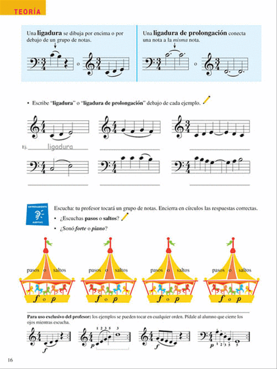 Lecciones y Teoría – Libro Uno de Dos Nivel 2 Piano Method scores gallery preview page 3