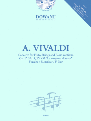 Book cover for Concerto for Flute, Strings and BC Op. 10 No. 1