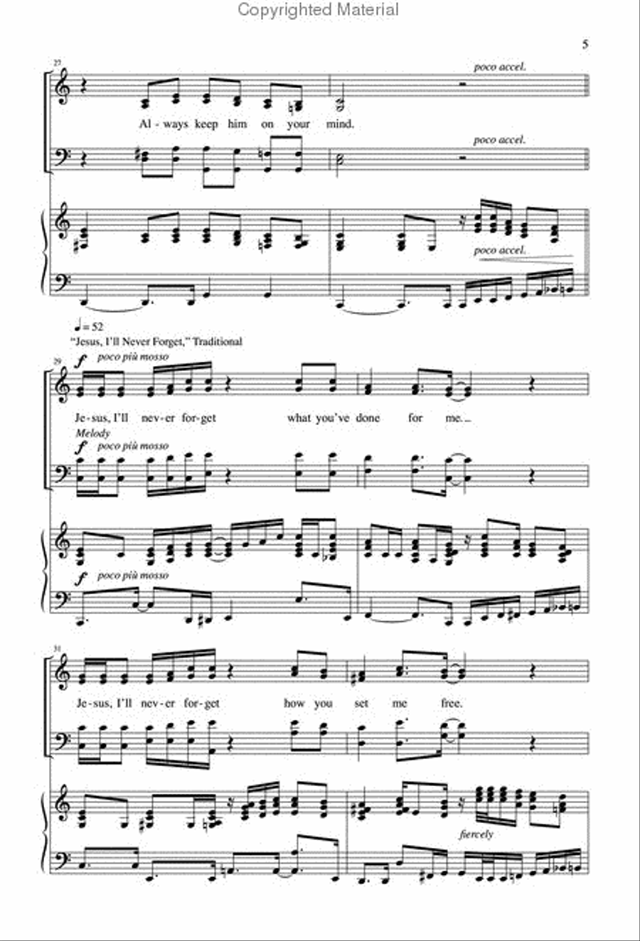 Just for Me Just for Me 4-Part scores gallery preview page 5