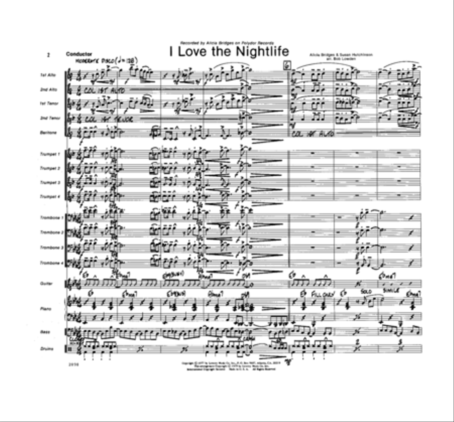 I Love the Nightlife I Love the Nightlife Jazz Ensemble scores gallery preview page 2