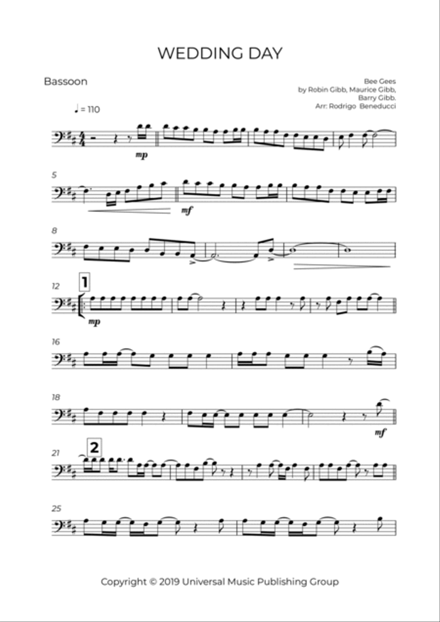 Wedding Day Wedding Day Bassoon Solo scores gallery preview page 2