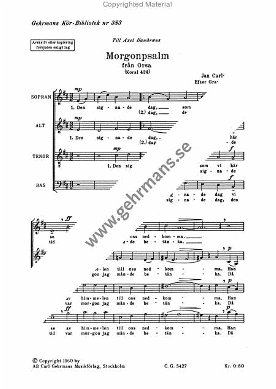 Morgonpsalm Divisi scores gallery preview page 2