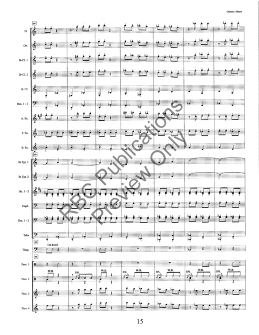 Aluxes (Score) Concert Band scores gallery preview page 18
