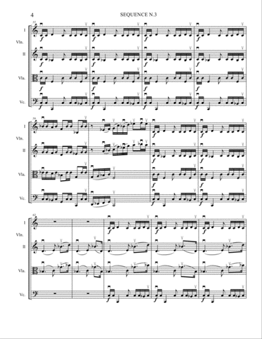 SEQUENCE N.3 String Quartet scores gallery preview page 4