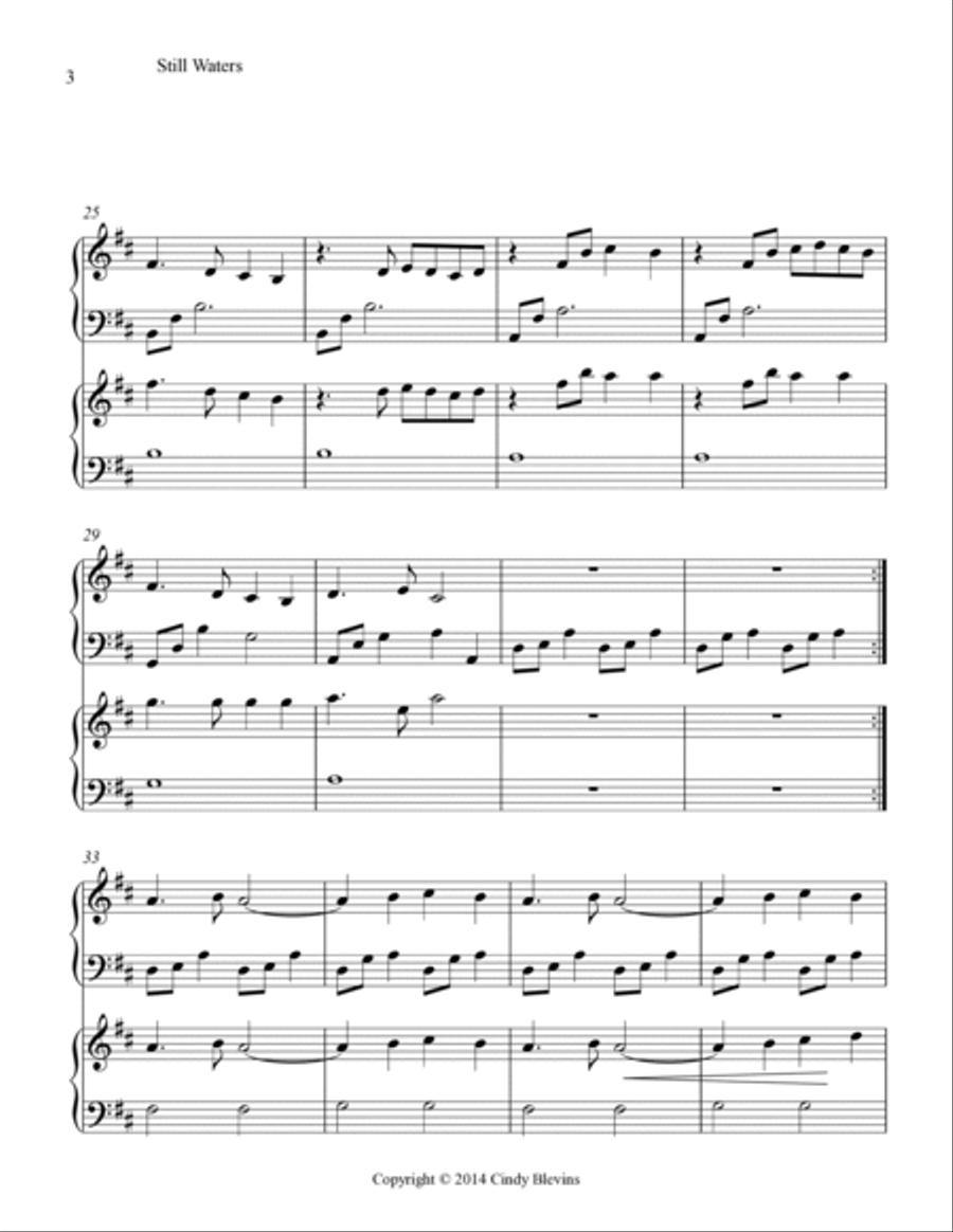 Still Waters, Harp Duet Still Waters, Harp Duet Harp scores gallery preview page 4