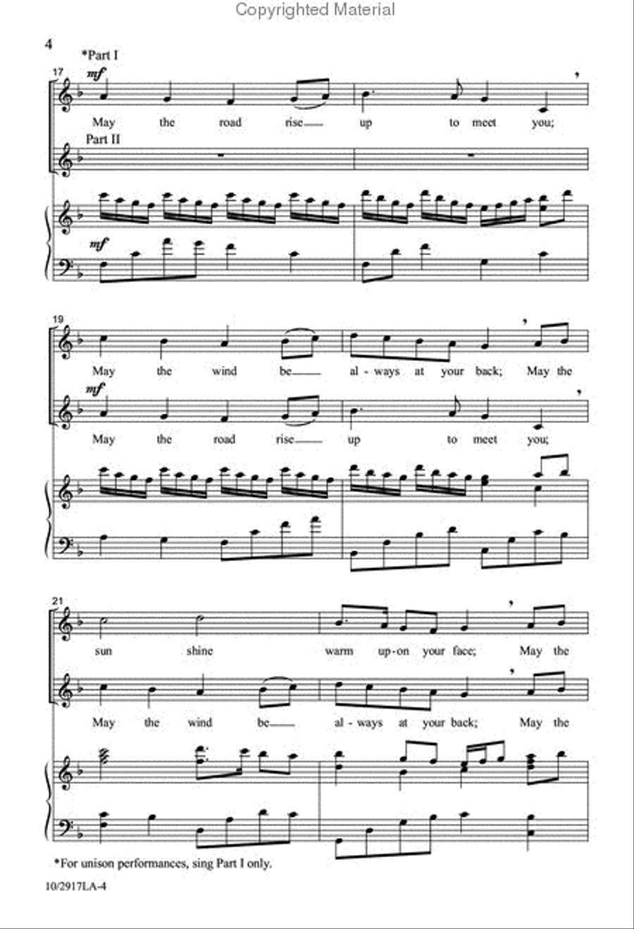 An Irish Blessing An Irish Blessing Unison Choir scores gallery preview page 4