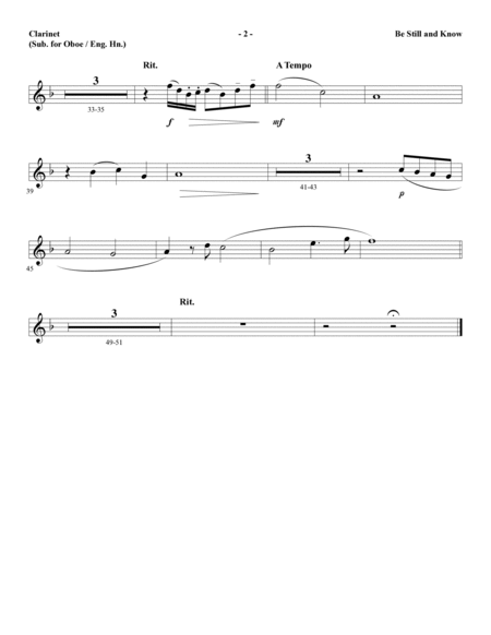 The Longest Night - Clarinet (sub. Oboe/Eng Horn)