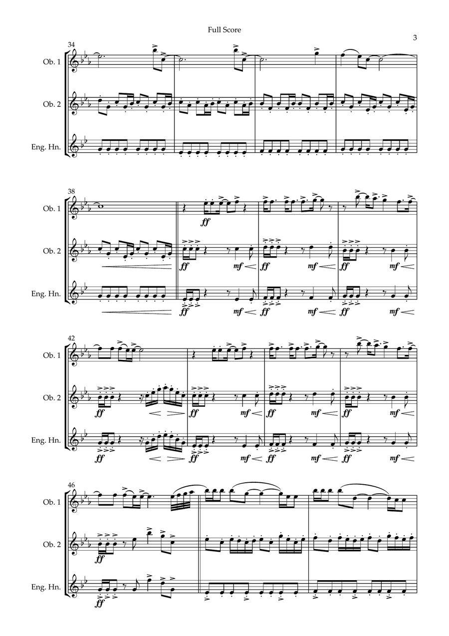 Running Up That Hill Running Up That Hill Woodwind Trio scores gallery preview page 3
