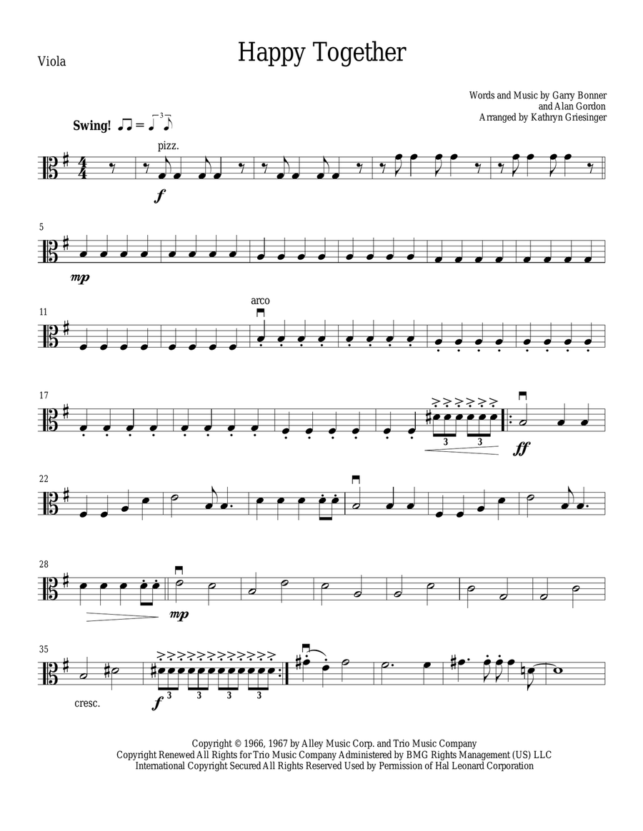 Happy Together String Quartet scores gallery preview page 5