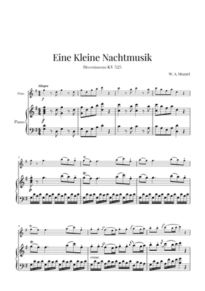 Book cover for Eine Kleine Nachtmusik for Flute and Piano