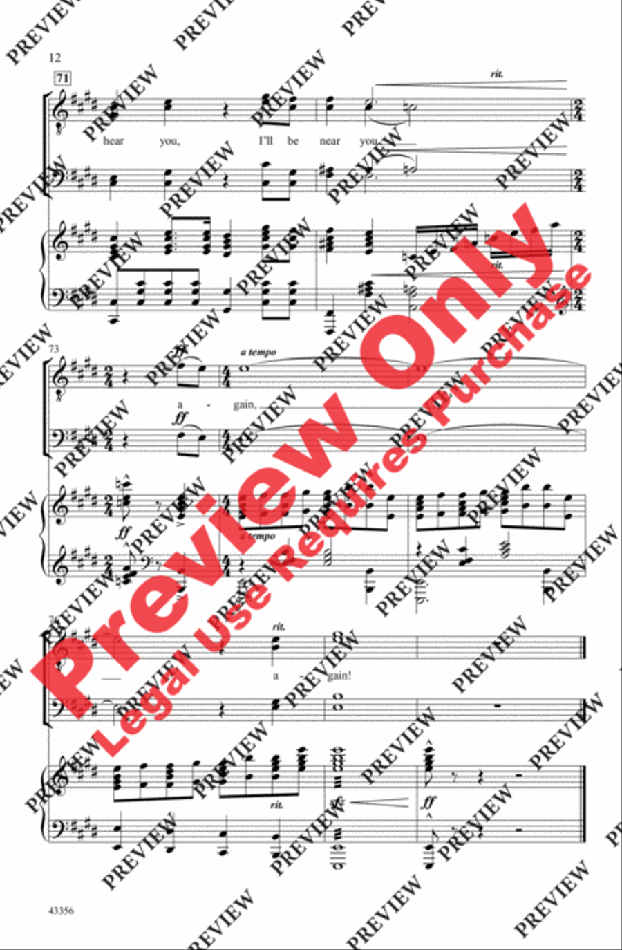 Make Them Hear You Men's Choir scores gallery preview page 12