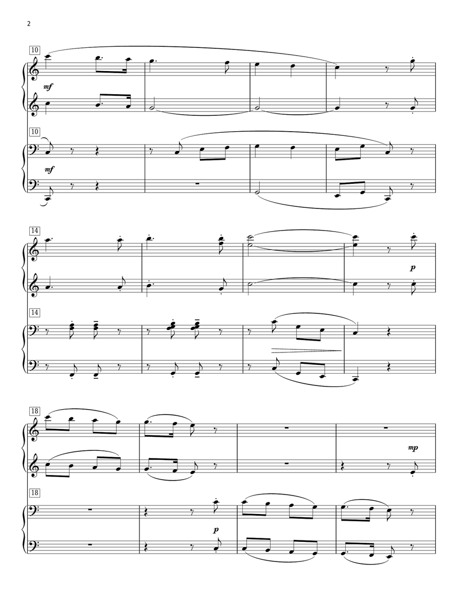 Joy To The World (arr. Phillip Keveren) Piano Duet scores gallery preview page 2