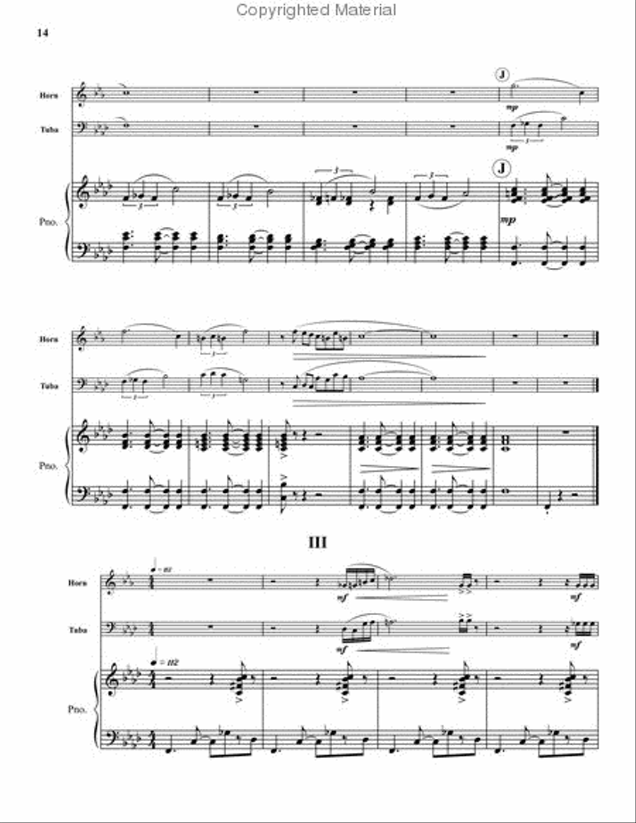 Suite for Horn and Tuba Horn scores gallery preview page 4