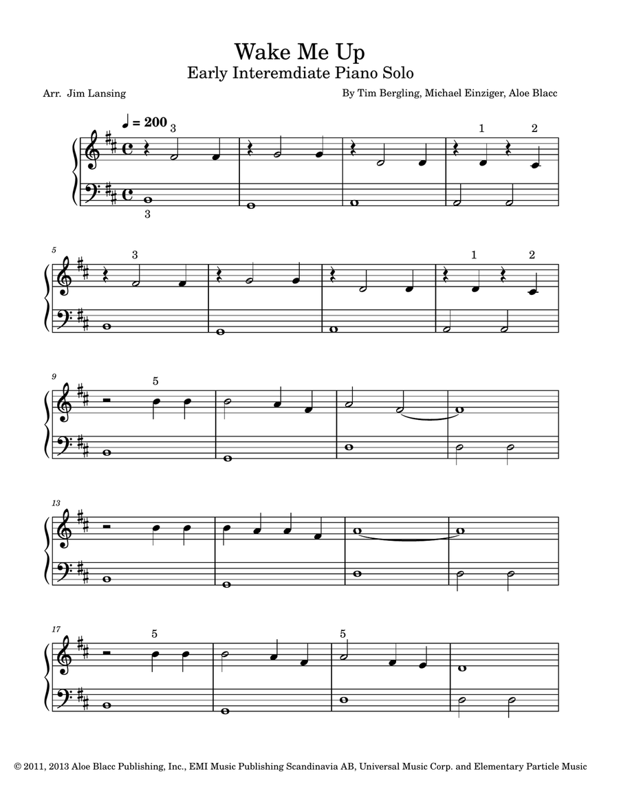 Wake Me Up Piano Method scores gallery preview page 2