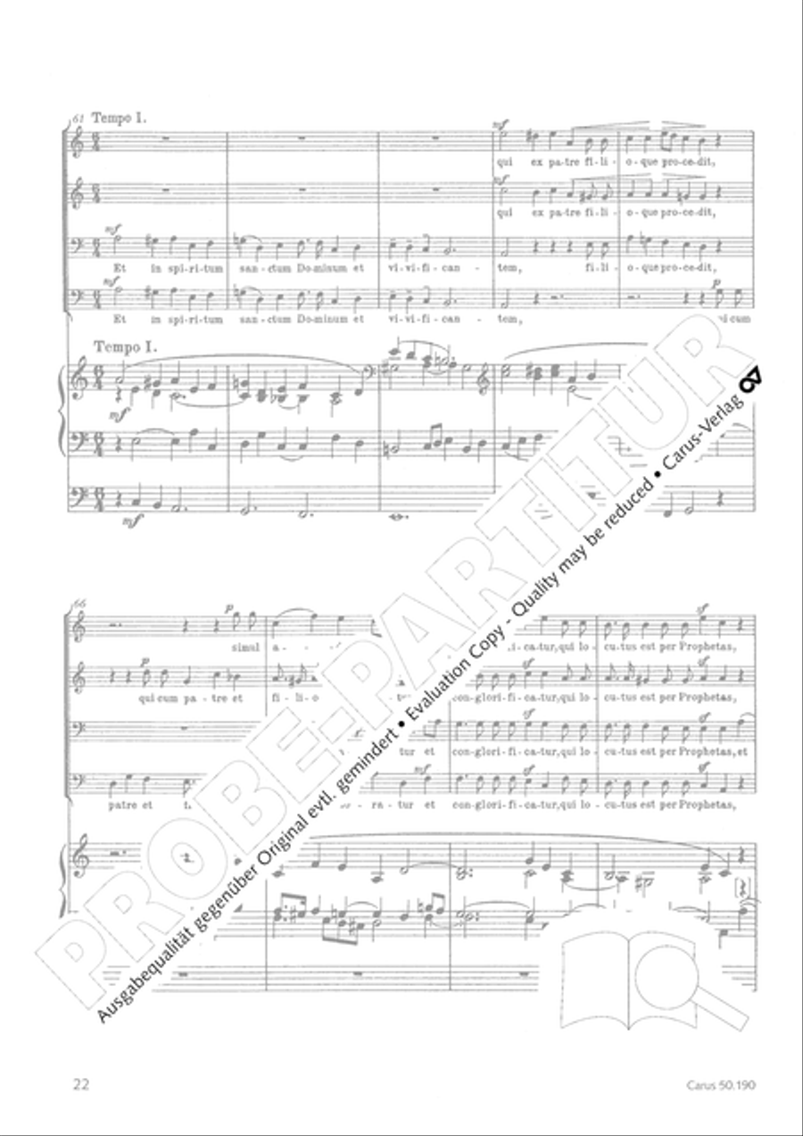 Mass in F major TTBB scores gallery preview page 22