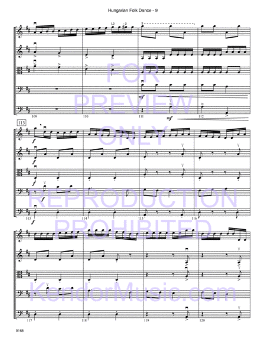 Hungarian Folk Dance Hungarian Folk Dance String Orchestra scores gallery preview page 10