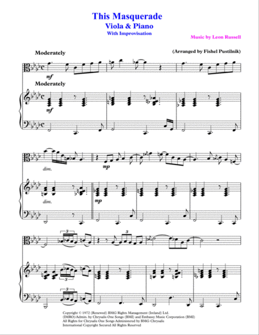 This Masquerade Viola scores gallery preview page 2
