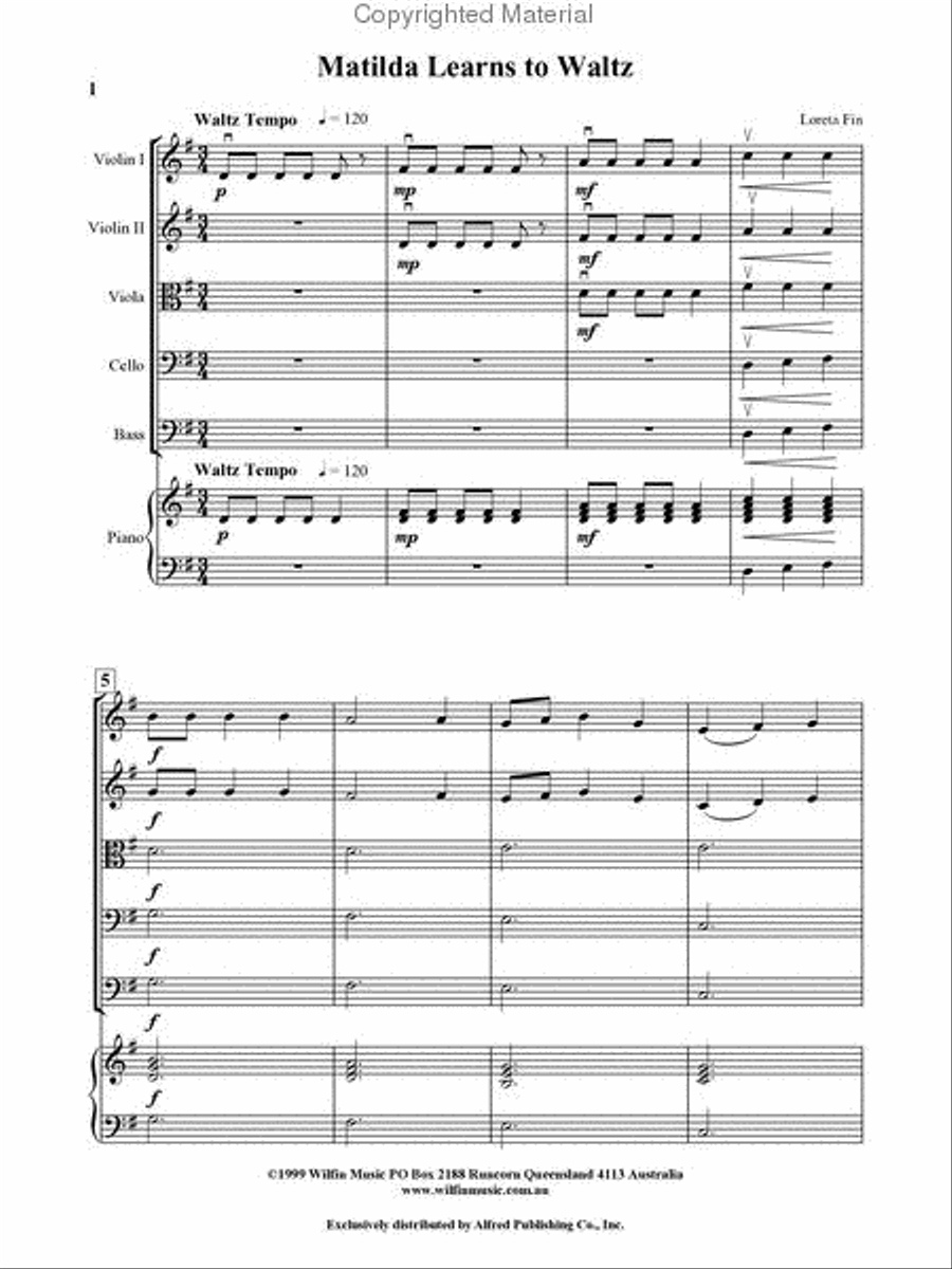 Matilda Learns to Waltz String Orchestra scores gallery preview page 2