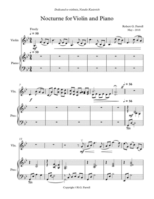 Nocturne for Violin and Piano