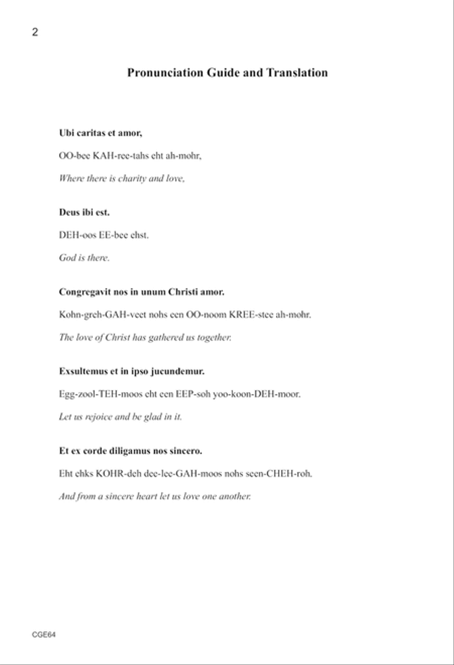Ubi Caritas (Two-Part) Choir scores gallery preview page 2