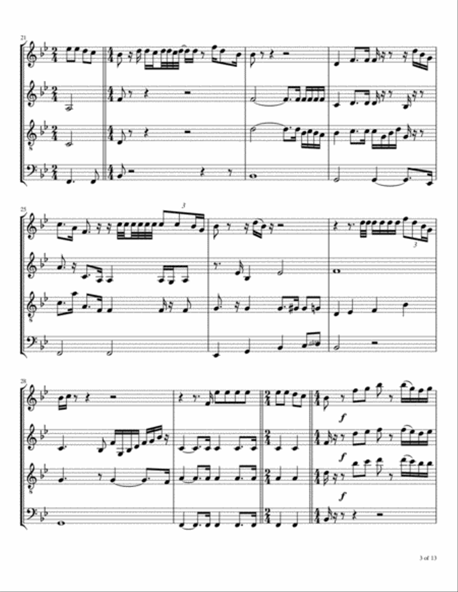 Purple Rain Woodwind Quartet scores gallery preview page 4