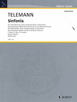 Book cover for Telemann Gp Sinf F-dur