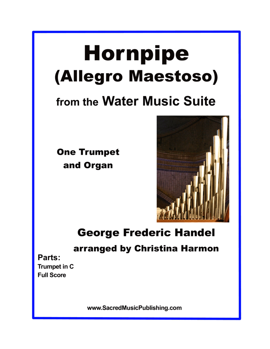 Hornpipe (Allegro Maestoso) from the Water Music Suite - One Trumpet and Organ Brass Duet scores gallery preview page 1