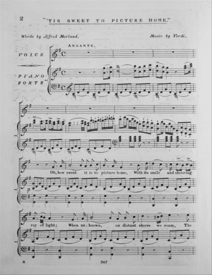 Jenny Lind's Song of Home Voice scores gallery preview page 2