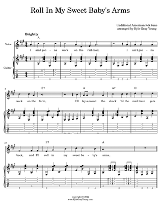 Roll In My Sweet Baby's Arms (guitar tab & voice)