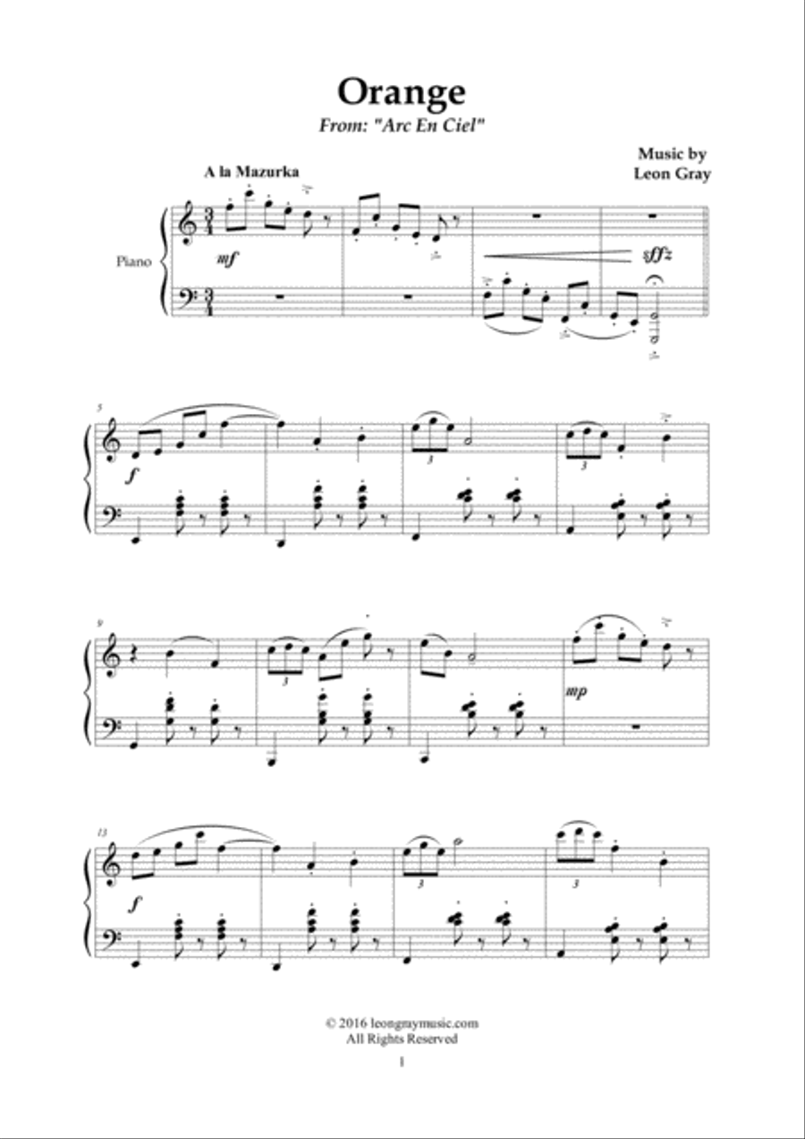 Orange - Mvt. 2 from "Arc En Ciel" image number null