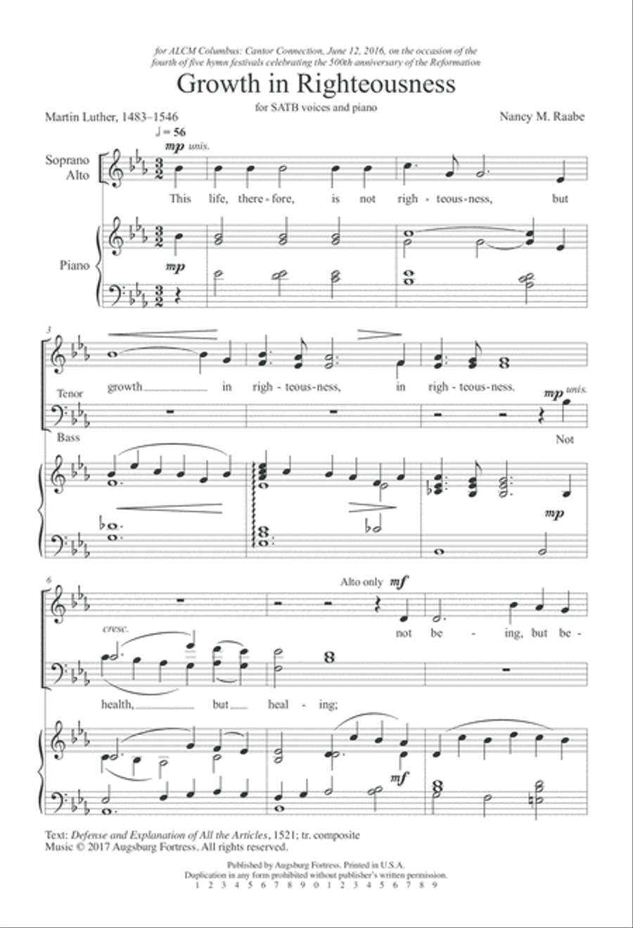 Growth in Righteousness 4-Part scores gallery preview page 3