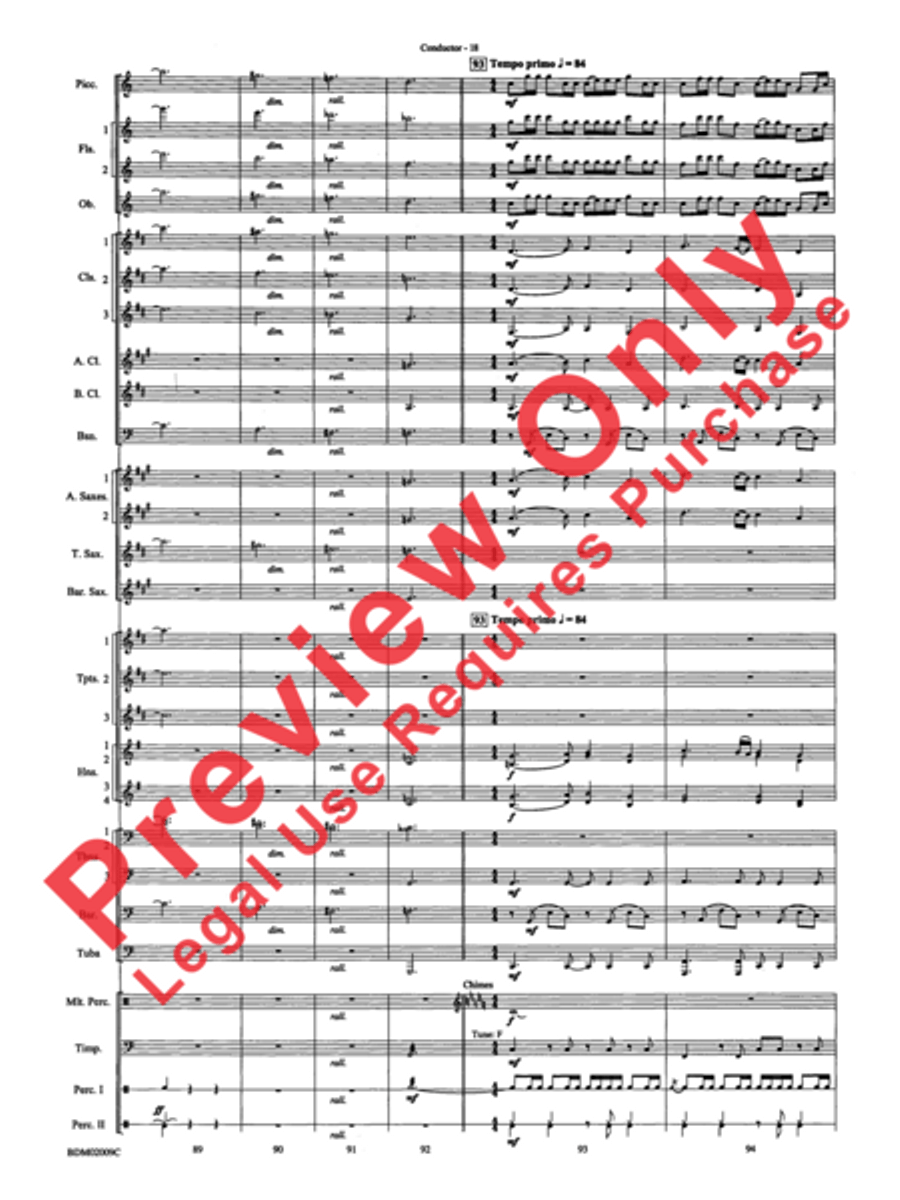 Thine Alabaster Cities Gleam (A Message of Hope for America) Concert Band scores gallery preview page 20