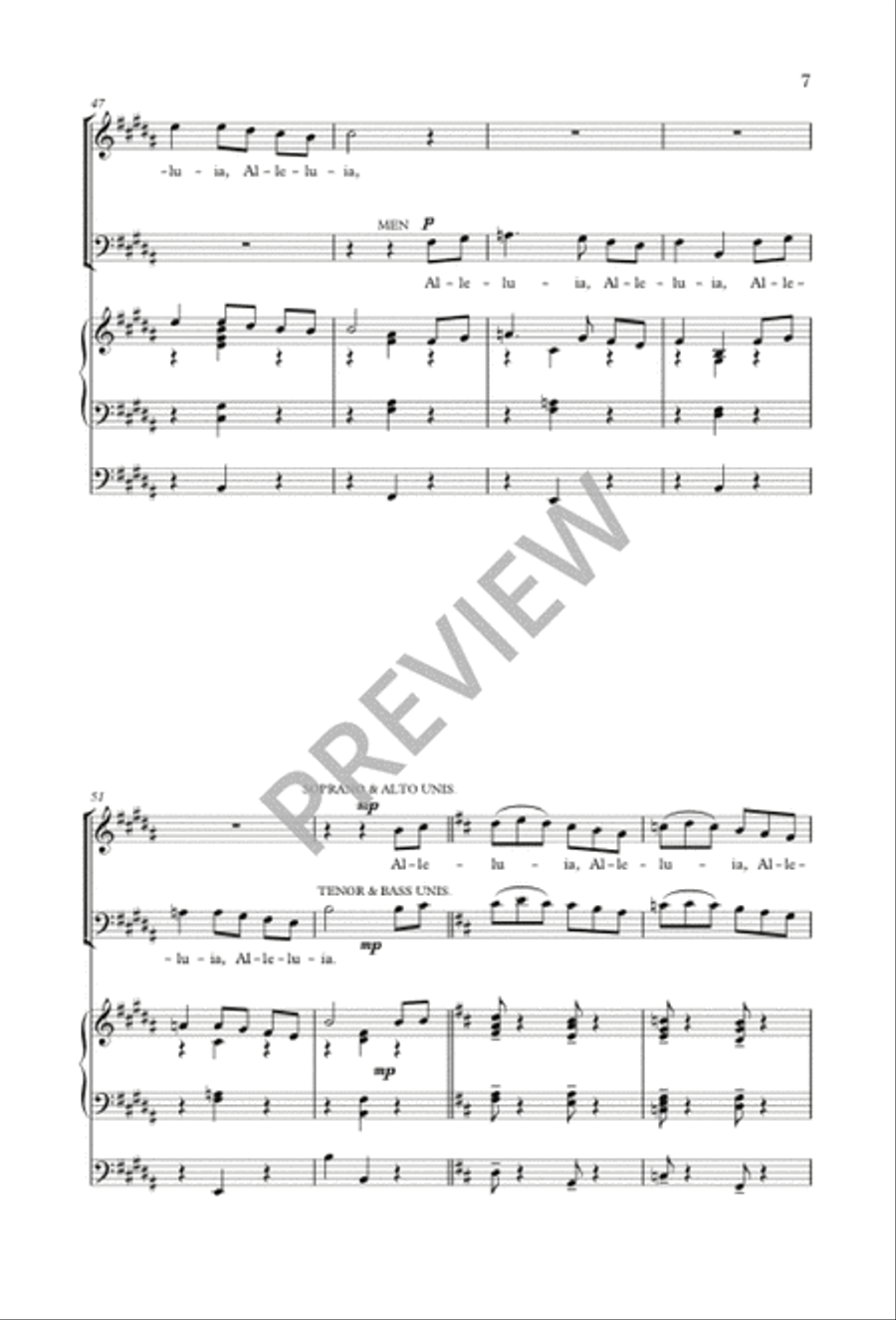 Love's Redeeming Work Is Done 4-Part scores gallery preview page 7