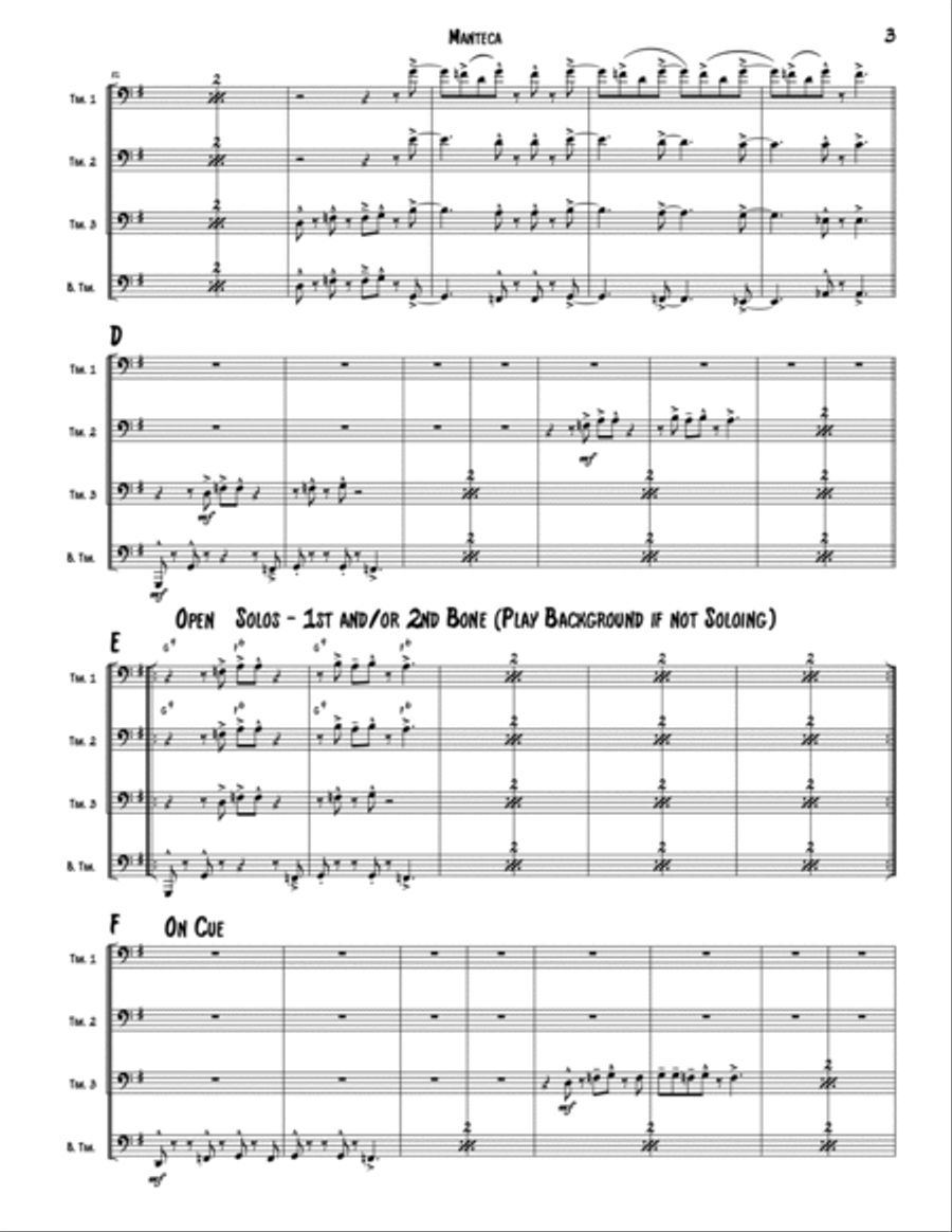 Manteca Brass Quartet scores gallery preview page 3