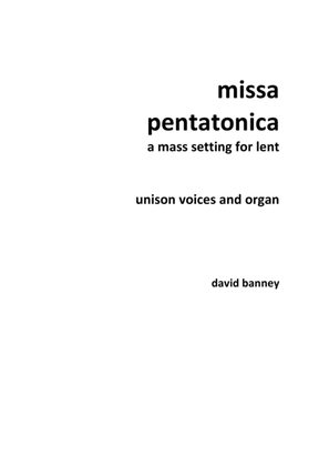 Book cover for Missa Pentatonica (Pentatonic Mass)