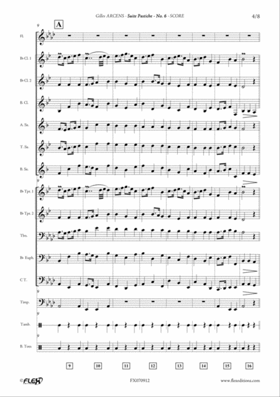 Suite Pastiche: No. 6 Concert Band scores gallery preview page 4