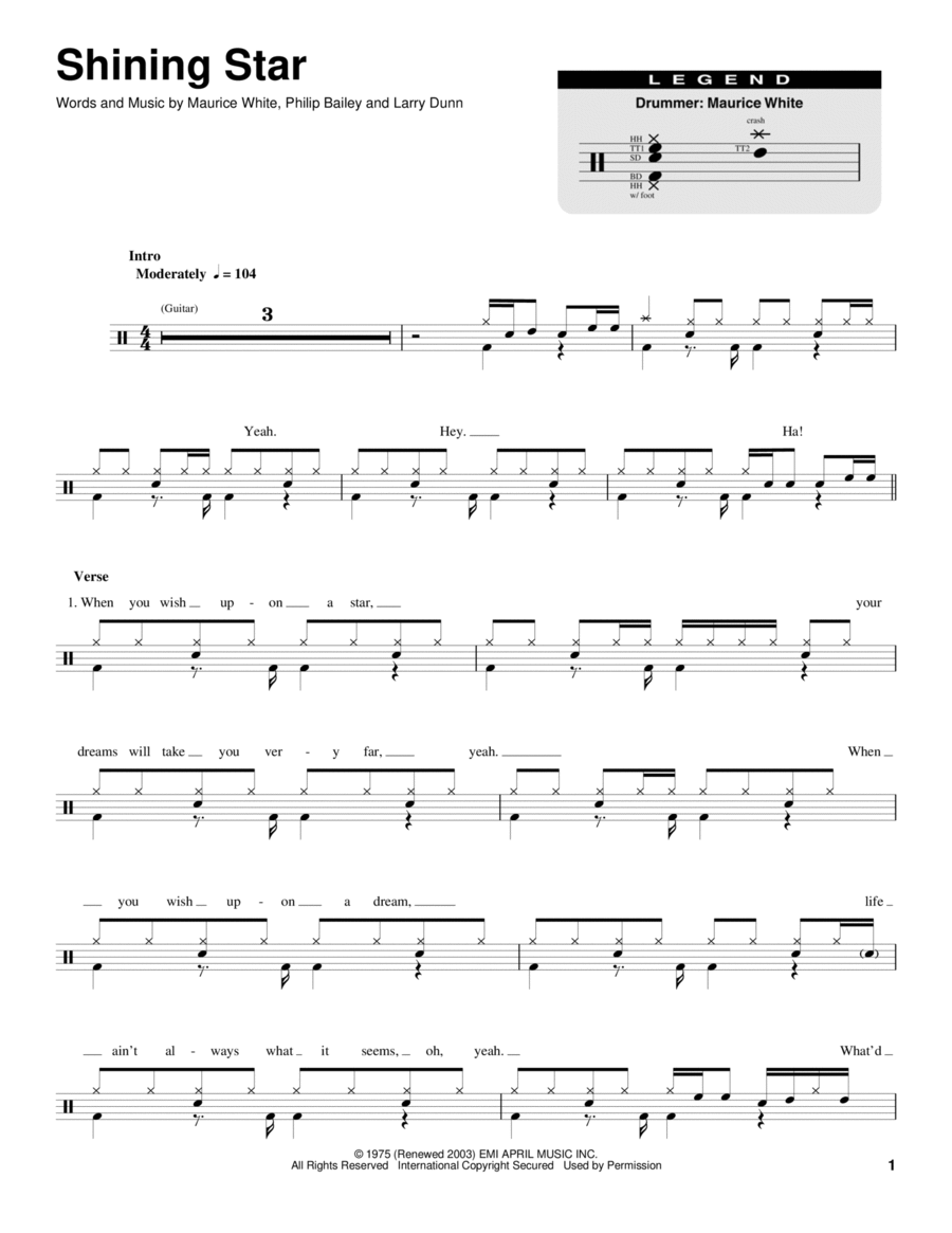 Shining Star Drum Set scores gallery preview page 1