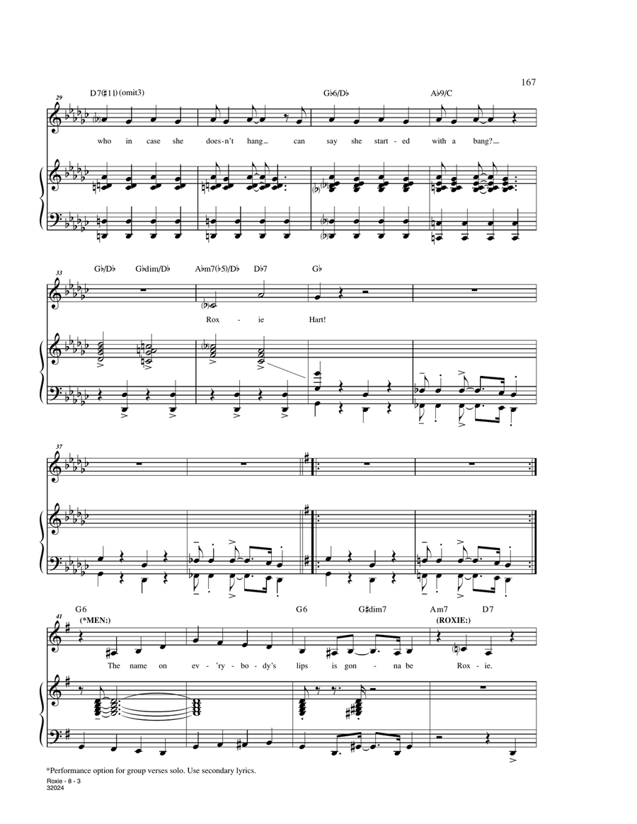Roxie (from Chicago) Voice scores gallery preview page 3