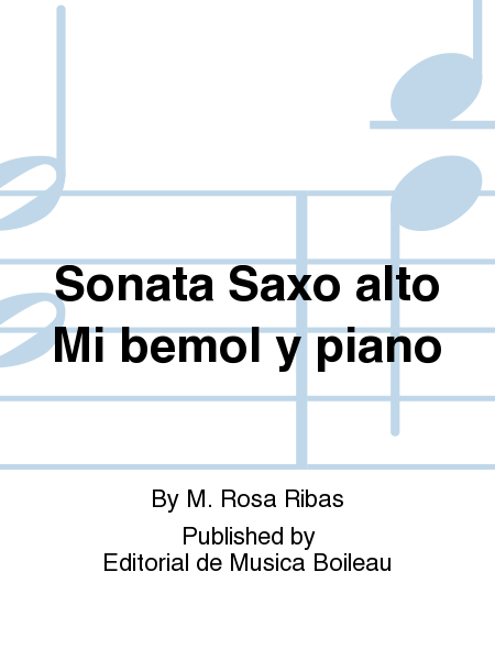 Sonata Saxo alto Mi bemol y piano