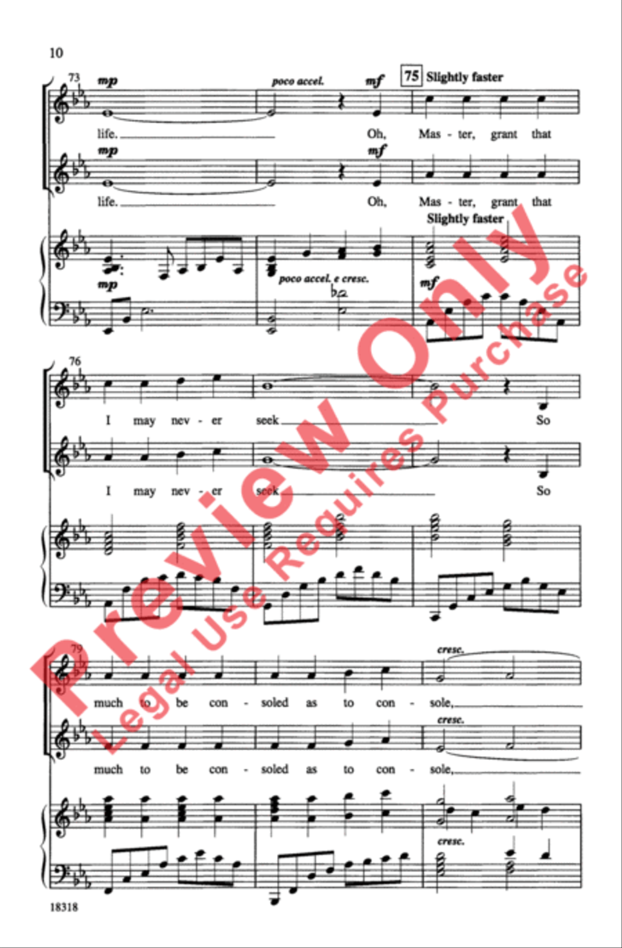 Make Me a Channel of Your Peace 2-Part scores gallery preview page 10