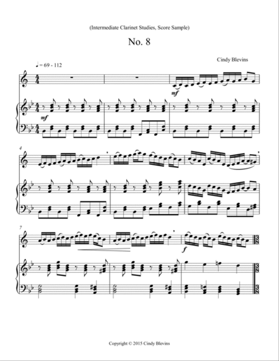 Clarinet Studies, Intermediate Clarinet Studies, Intermediate Clarinet Solo scores gallery preview page 4