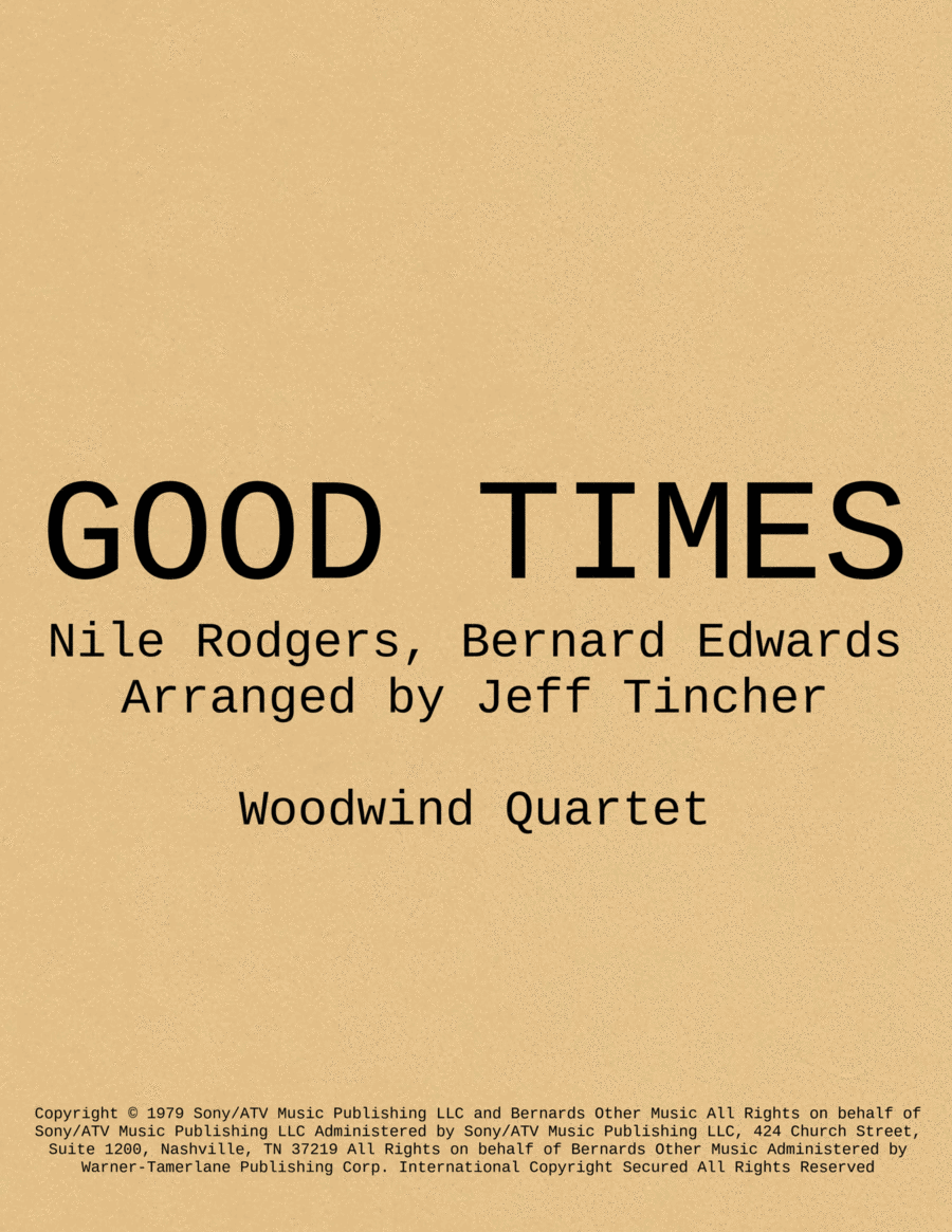 Good Times Woodwind Quartet scores gallery preview page 1