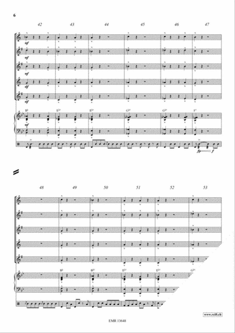 Strike Up The Band Saxophone Quintet scores gallery preview page 6