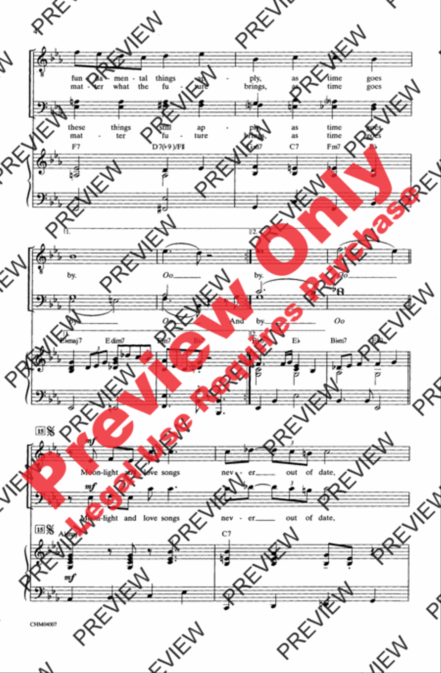 As Time Goes By Men's Choir scores gallery preview page 3