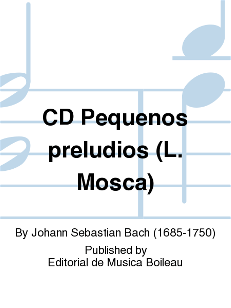 CD Pequenos preludios (L. Mosca) CD scores gallery preview page 1
