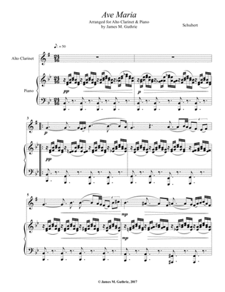 Schubert: Ave Maria for Alto Clarinet & Piano